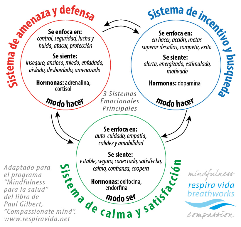 3 sistemas emocionales principales 
